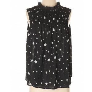 Live 4 truth Black blouse Star print